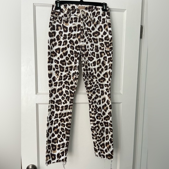 MOTHER Denim - COPY - Mother denim high waisted looker ankle size 25 leopard print